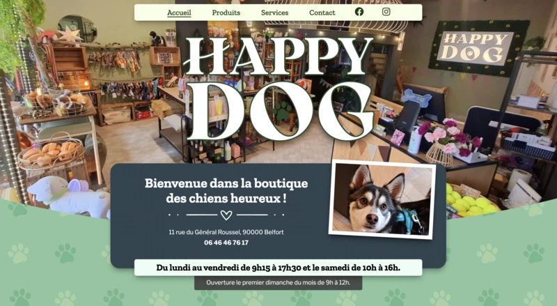 Aperçu du site Happy Dog