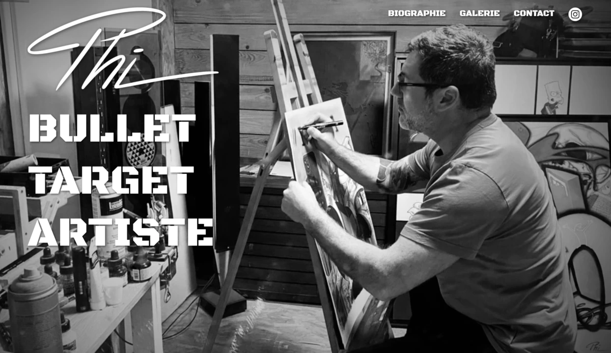 Aperçu du site Phil Bullet Art